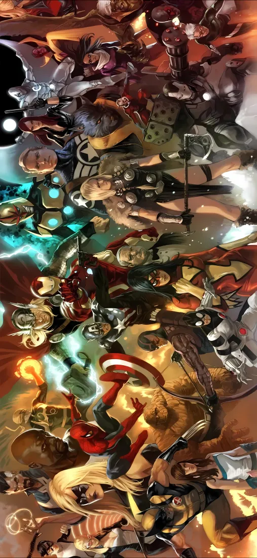 漫威复仇者联盟手机壁纸｜超级英雄背景图 - 战斗场景「哲风壁纸」