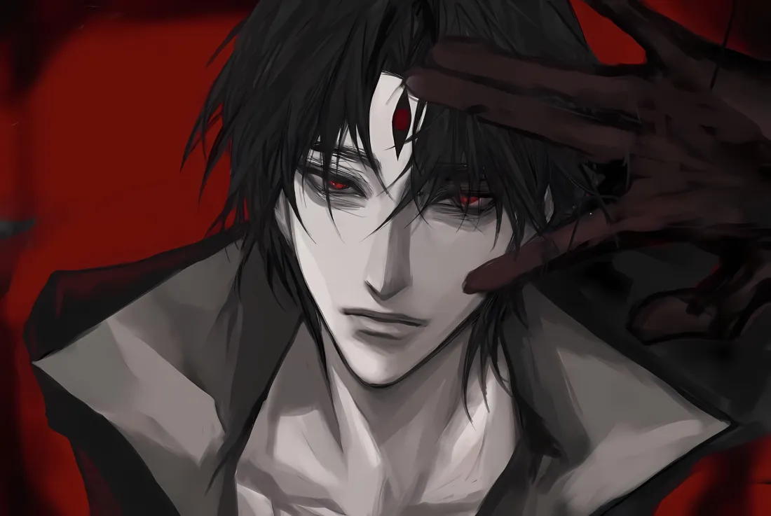 2k杨间壁纸｜血红色背景图片 - 神秘复苏二次元「哲风壁纸」