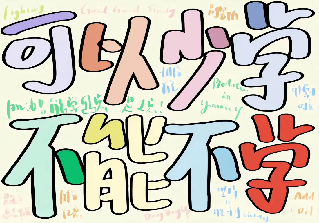 2k艺术字壁纸｜彩色文字背景图片 - 创意中文「哲风壁纸」