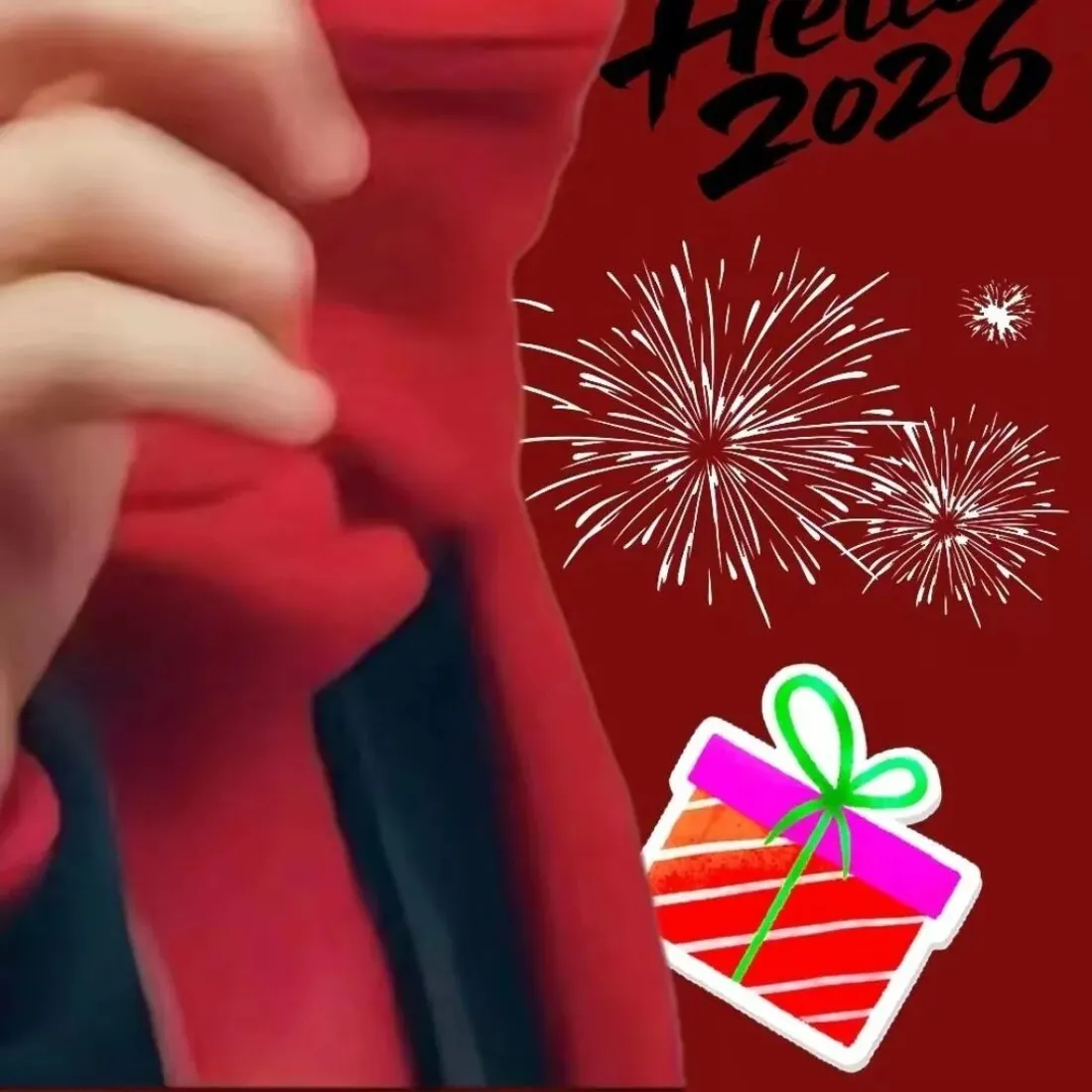 蔡徐坤手机壁纸｜红色背景图片 - 2020烟花礼物「哲风壁纸」