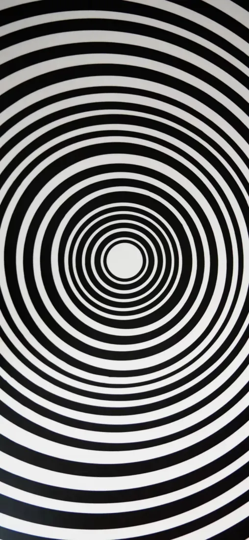 同心圆手机壁纸｜黑白背景图片 - 几何图案「哲风壁纸」