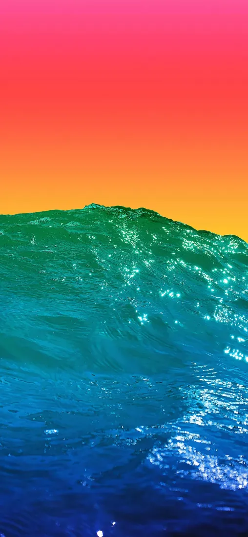 海浪手机壁纸｜自然背景图 - 渐变色彩「哲风壁纸」