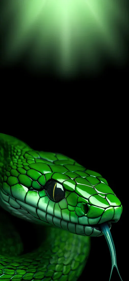 绿蛇手机壁纸｜蛇类背景图片 - 爬行动物「哲风壁纸」