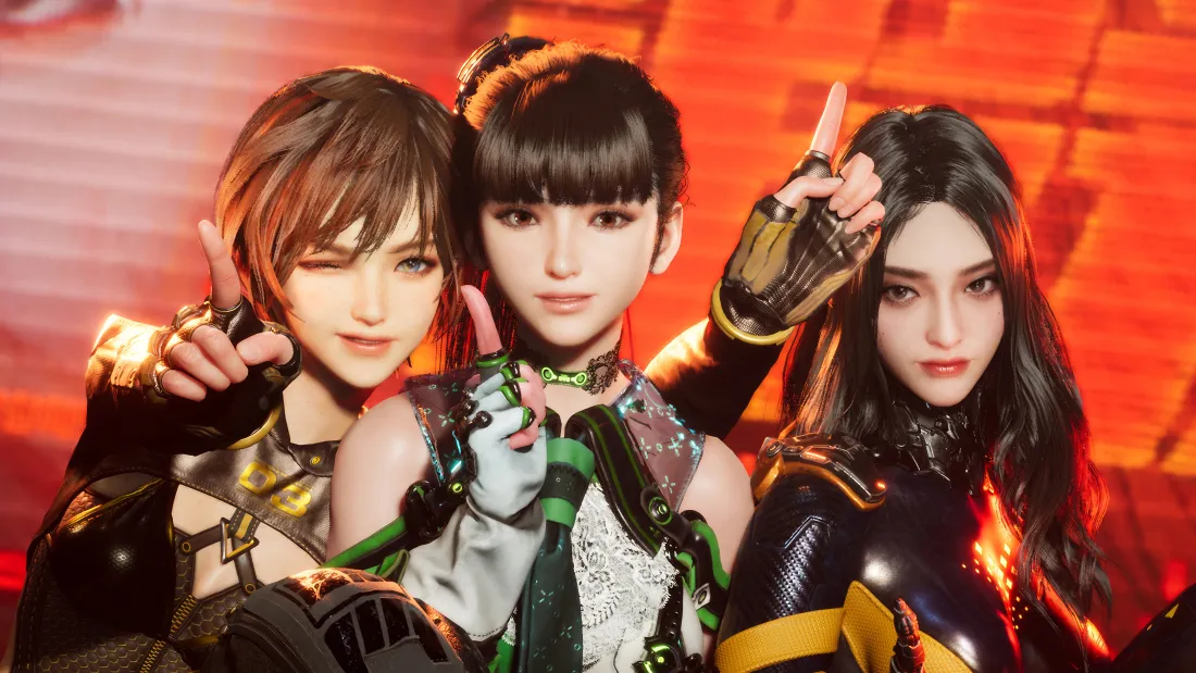 4k剑星3壁纸｜红色背景图片 - 3D游戏角色合影「哲风壁纸」