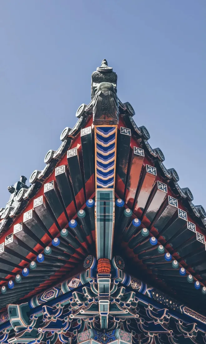 （北京古建筑手机壁纸｜中式屋顶背景图片 - 传统建筑）「哲风壁纸」