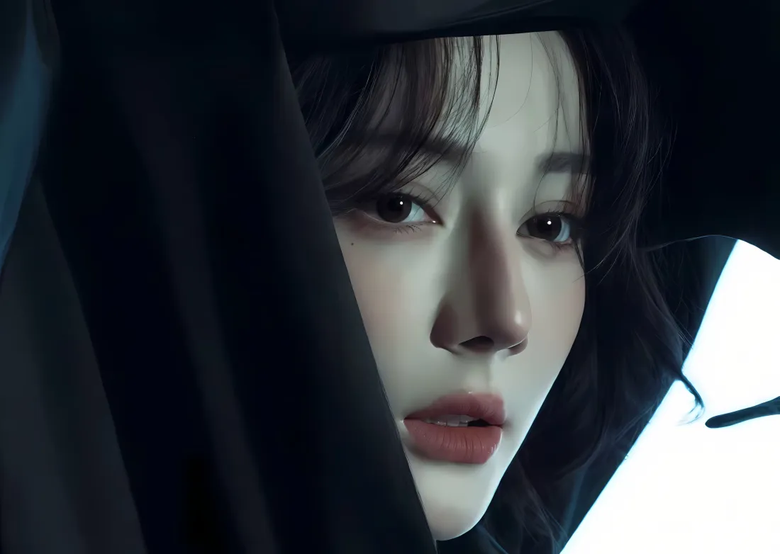 2k迪丽热巴壁纸｜车内背景图片 - 侧颜红唇精致妆容特写「哲风壁纸」