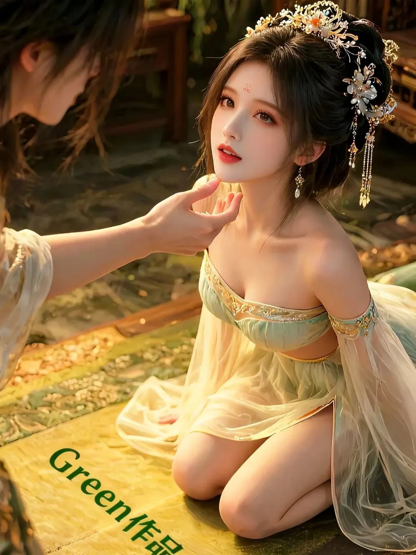 古风美女手机壁纸｜古装背景图片 - 轻纱发饰互动「哲风壁纸」