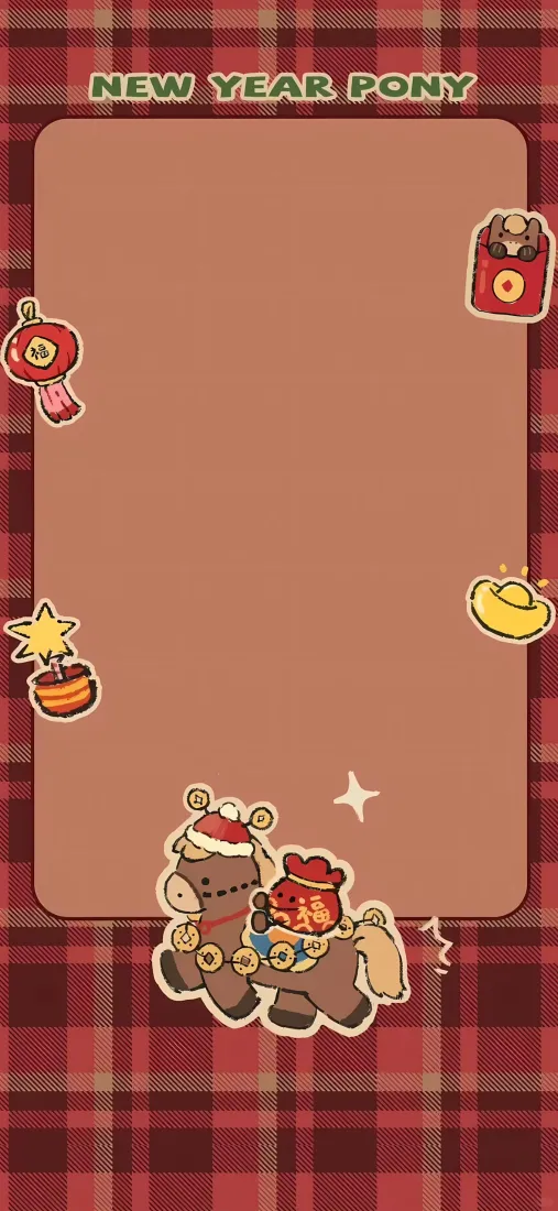 卡通小马手机壁纸｜新年背景图片 - 可爱马年2026「哲风壁纸」