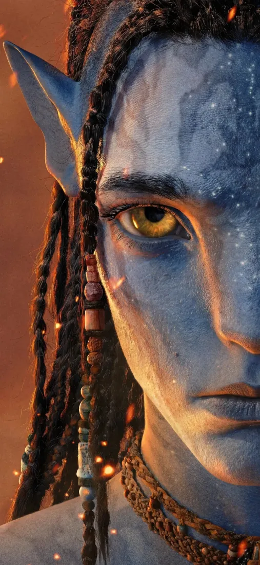 阿凡达手机壁纸｜火焰背景图片 - 蓝色纳美人「哲风壁纸」