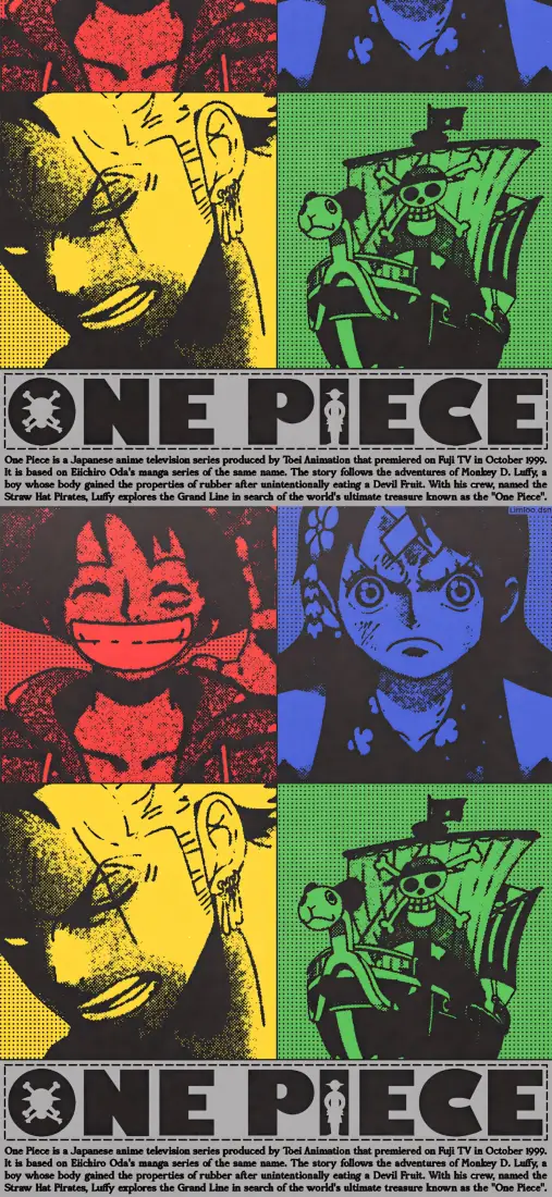 海贼王手机壁纸｜波普艺术背景图片 - ONE PIECE「哲风壁纸」