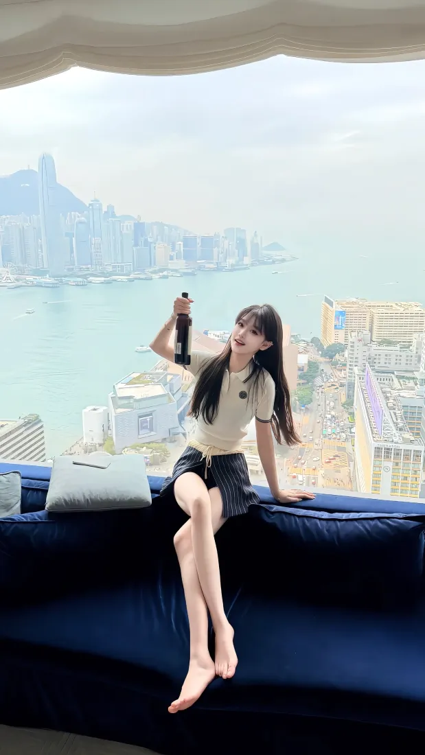 美女手机壁纸｜香港背景图片 - 海景城市景观「哲风壁纸」