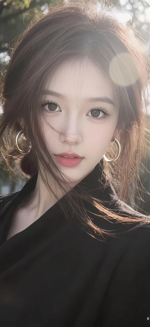 黑衣美女手机壁纸｜自然背景图片 - Ios「哲风壁纸」