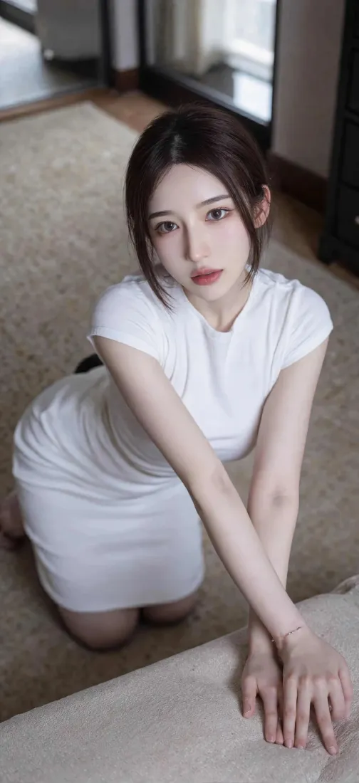 白衣旗袍美女手机壁纸｜室内背景图片 - 优雅温婉「哲风壁纸」