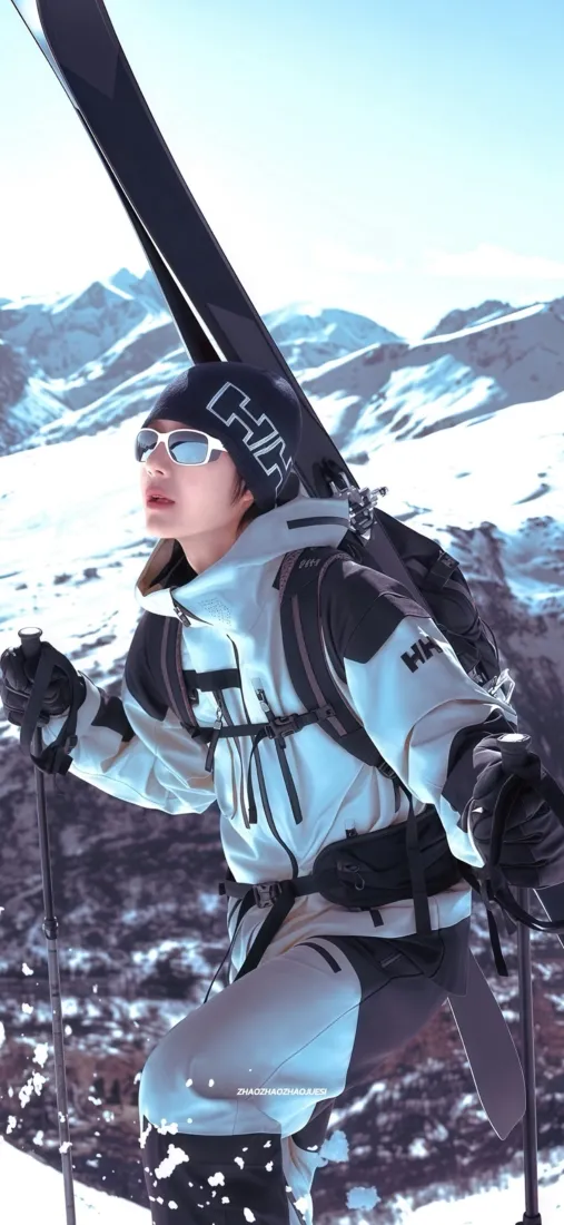王一博手机壁纸｜雪山背景图片 - 滑雪「哲风壁纸」