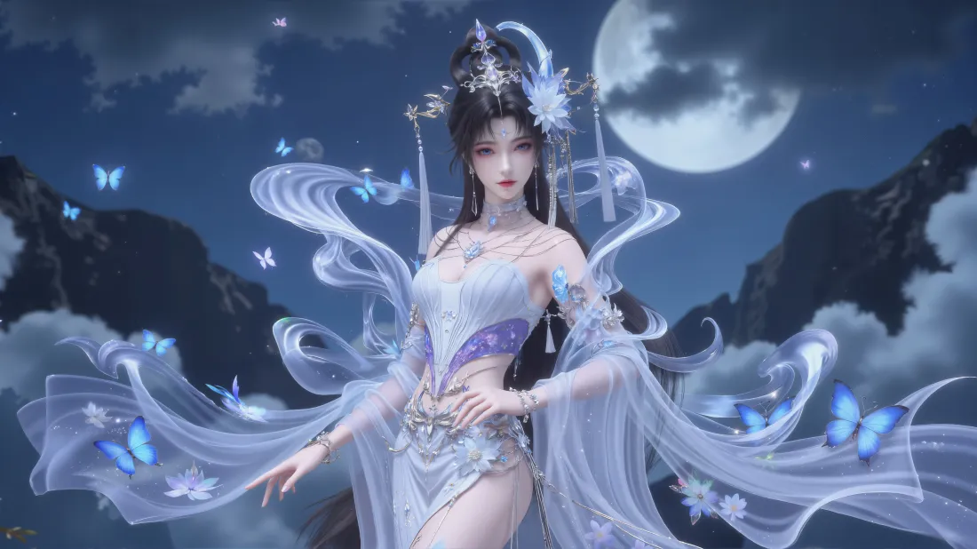 7k邀月壁纸｜完美世界背景图 - 仙侠古风女子「哲风壁纸」