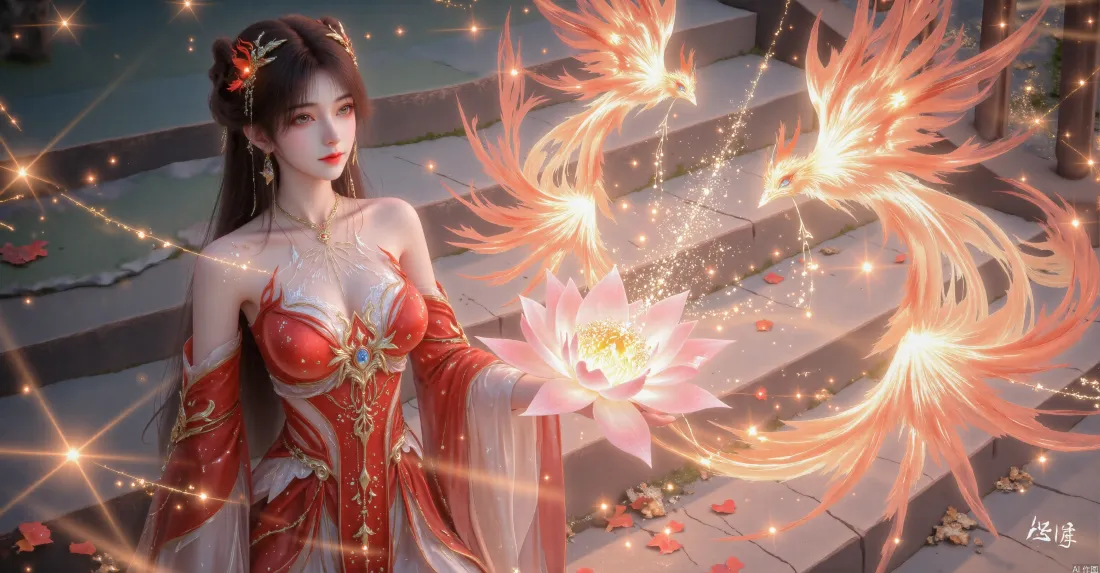 3k火灵儿壁纸｜完美世界背景图 - 红衣凤凰古风「哲风壁纸」