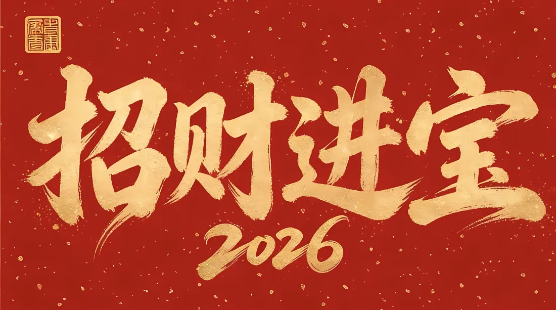2k招财进宝壁纸｜2026新年背景图片 - 喜庆「哲风壁纸」