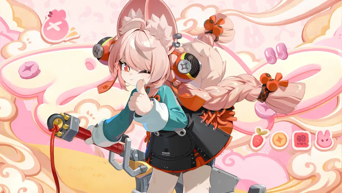 4k绝区零照壁纸｜粉色背景图 - 游戏角色立绘「哲风壁纸」