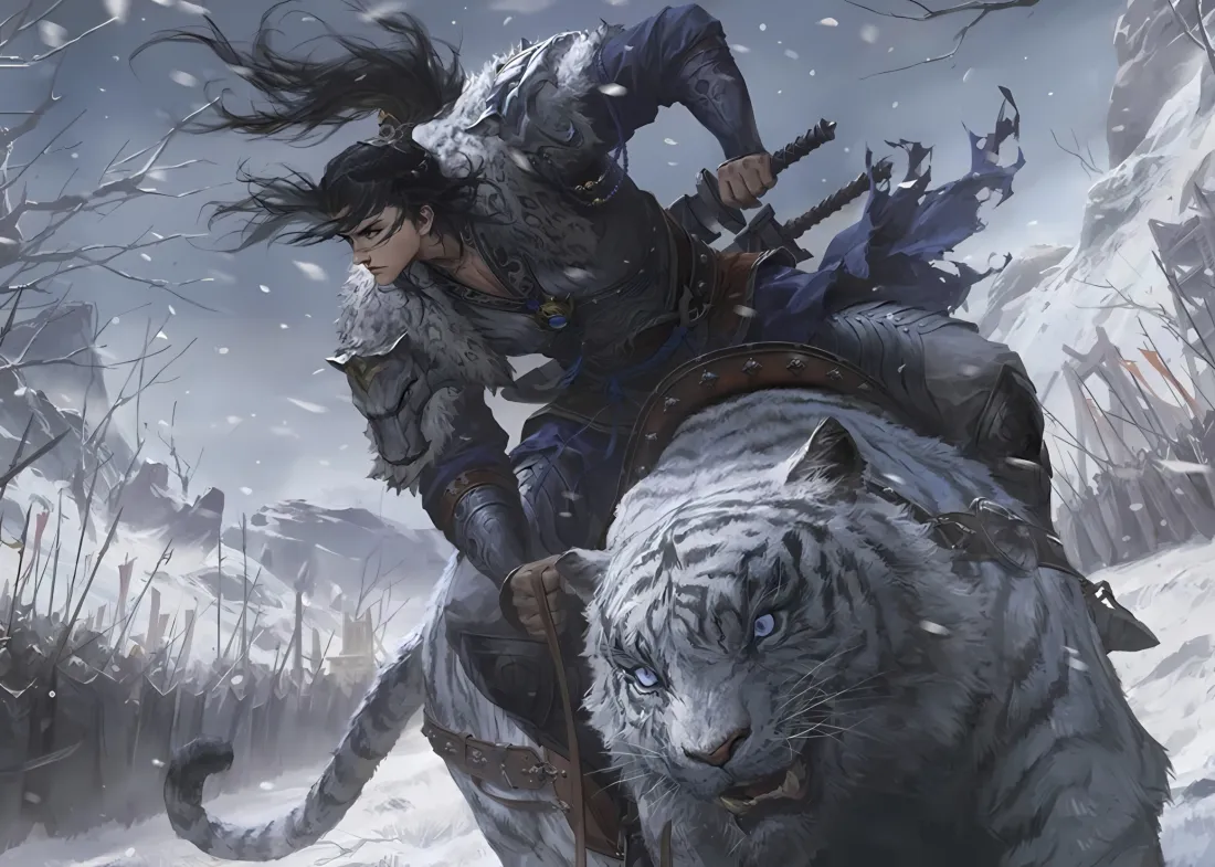 2k曹纯壁纸｜三国杀背景图片 - 白虎雪景「哲风壁纸」