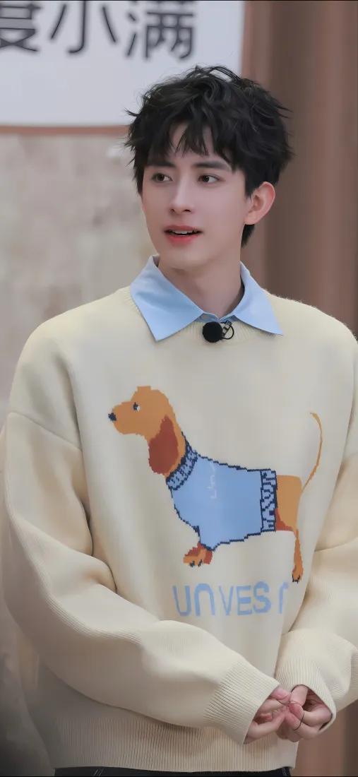 敖瑞鹏手机壁纸｜腊肠狗毛衣背景图 - 休闲穿搭「哲风壁纸」