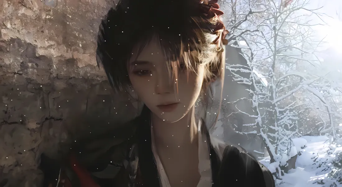 2k永真小姐壁纸｜雪景背景图片 - 只狼游戏角色「哲风壁纸」