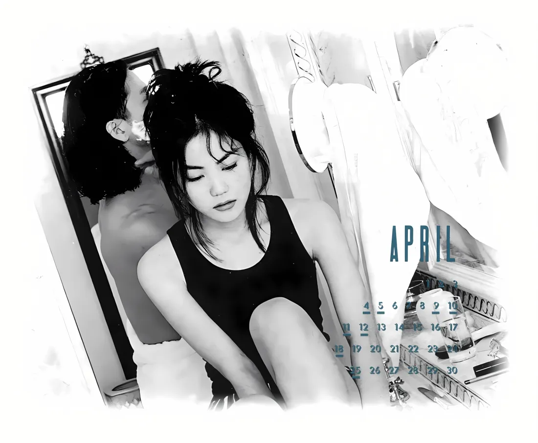 2k黑白知性女性壁纸｜镜子背景图片 - APRIL「哲风壁纸」