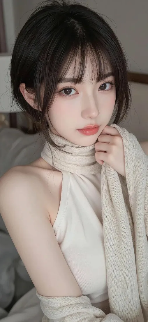 白衣美女手机壁纸｜室内背景图片 - Ios「哲风壁纸」