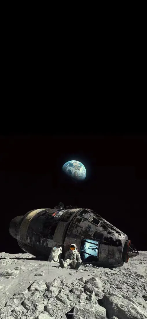 月球宇航员手机壁纸｜太空背景图片 - 地球宇宙飞船陨石「哲风壁纸」