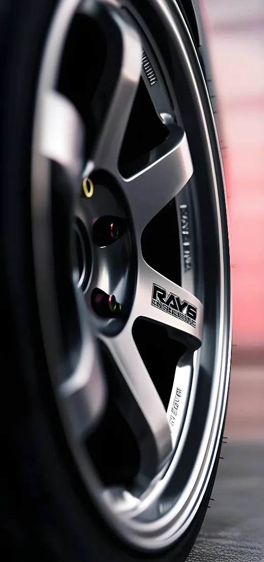 汽车轮毂手机壁纸｜汽车部件背景图片 - 金属质感「哲风壁纸」