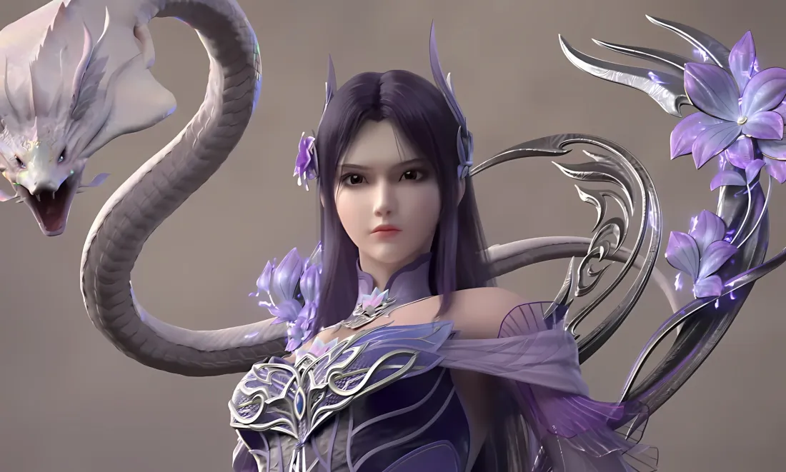 2k小医仙壁纸｜紫色背景图片 - 斗破苍穹「哲风壁纸」