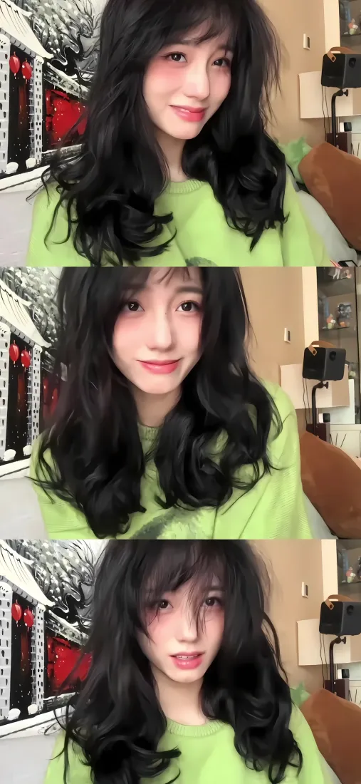 石原里美手机壁纸｜绿色衣装背景图 - 可爱微笑「哲风壁纸」