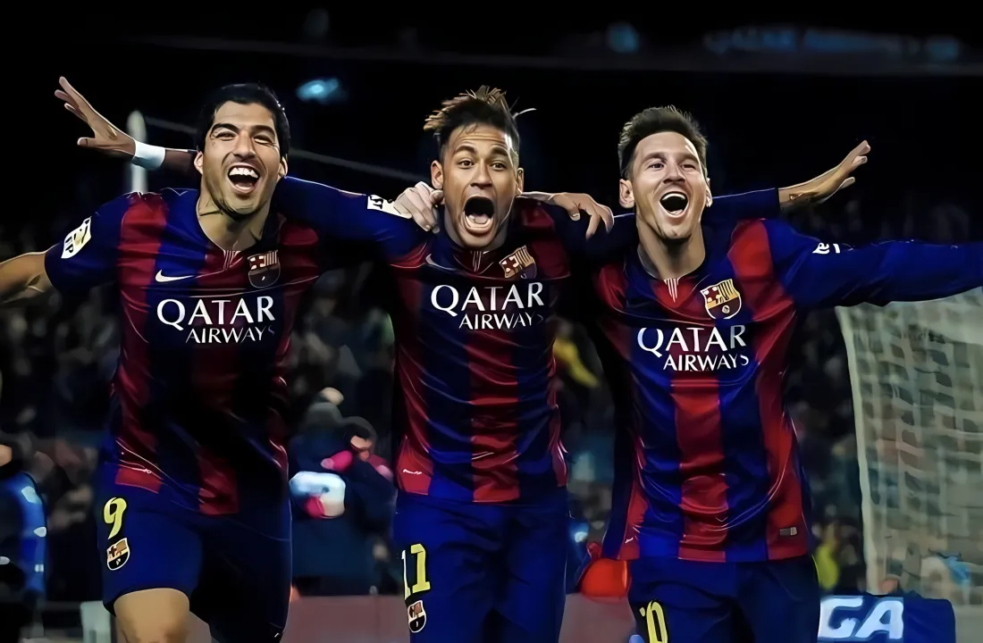 2k梦三巴萨壁纸｜足球赛场背景图片 - 巴萨球员庆祝「哲风壁纸」