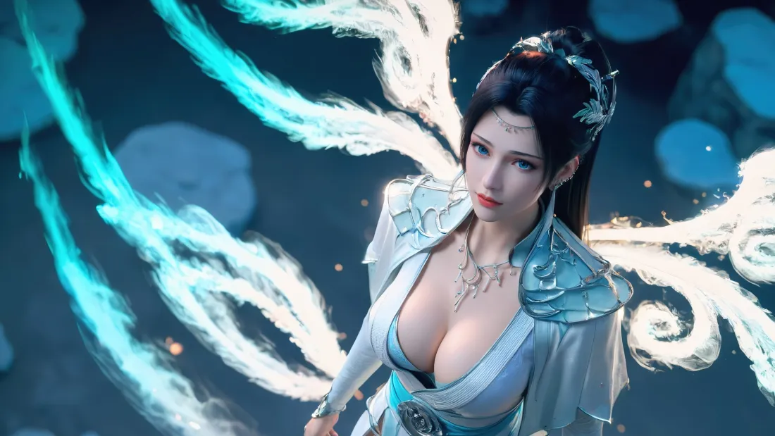 3k云韵壁纸｜斗破苍穹背景图片 - 蓝翼古风美人「哲风壁纸」