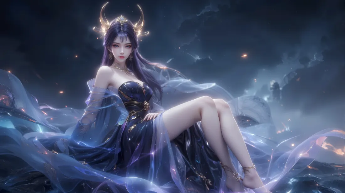 4k百炼成神壁纸｜天穹背景图 - 紫色角饰角色「哲风壁纸」