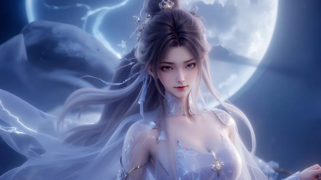 3k陆雪琪壁纸｜蓝色仙侠背景 - 诛仙「哲风壁纸」