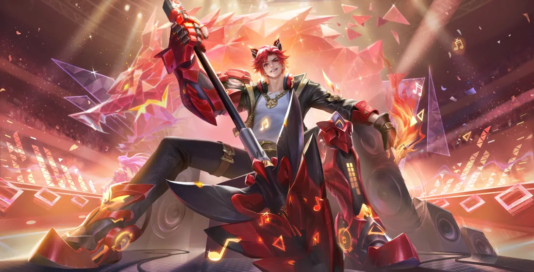 8k狂铁壁纸｜王者荣耀背景图片 - 红色铠甲战士「哲风壁纸」