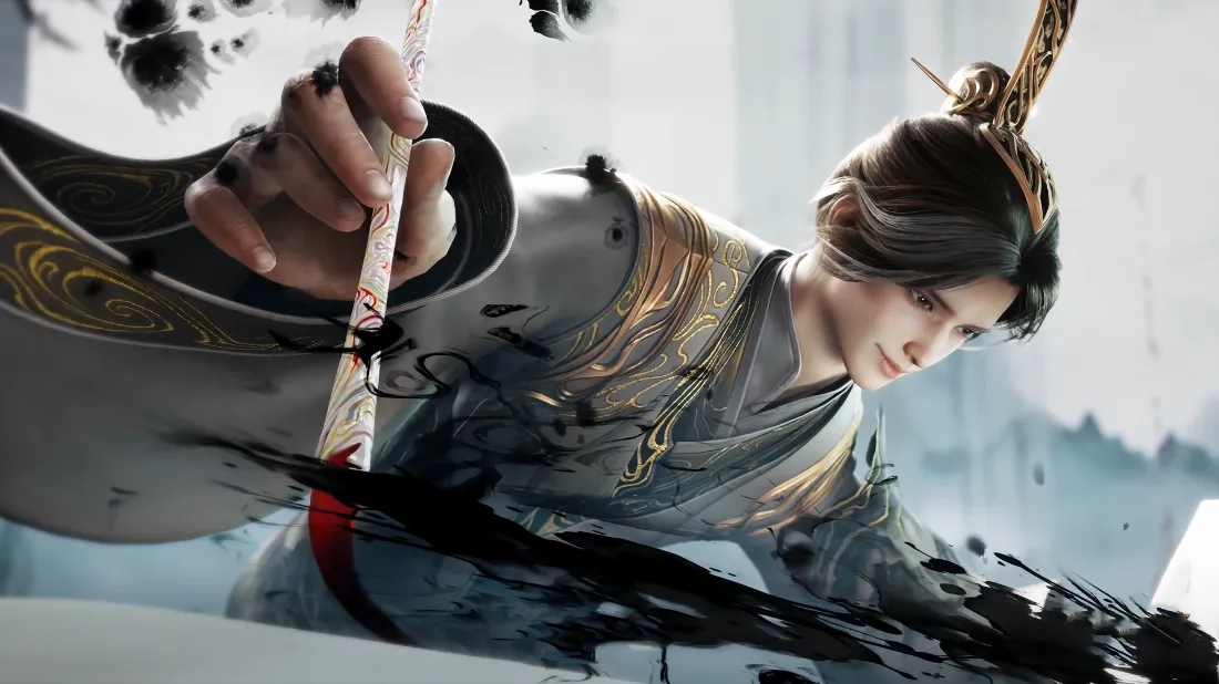 2k牧神记壁纸｜古风背景图片 - 水墨挥毫角色「哲风壁纸」