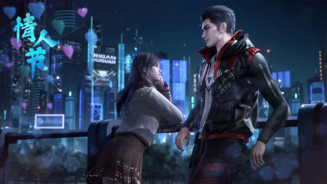 2k吞噬星空壁纸｜未来都市背景图片 - 罗峰徐欣情侣「哲风壁纸」