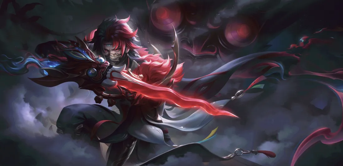 3k兰陵王壁纸｜王者荣耀背景图片 - 暗黑战斗姿态「哲风壁纸」