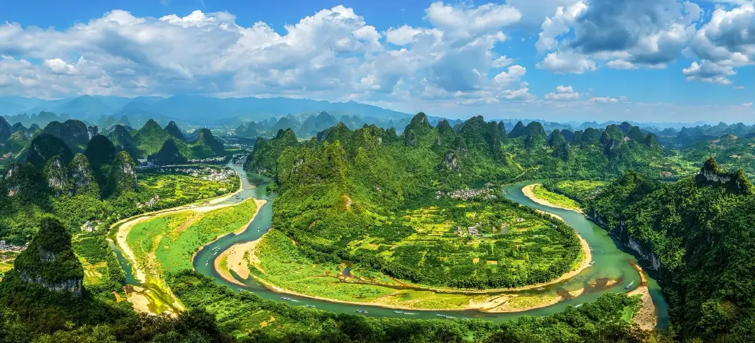 2k桂林山水壁纸｜桂林风景背景图片 - 漓江峰林「哲风壁纸」