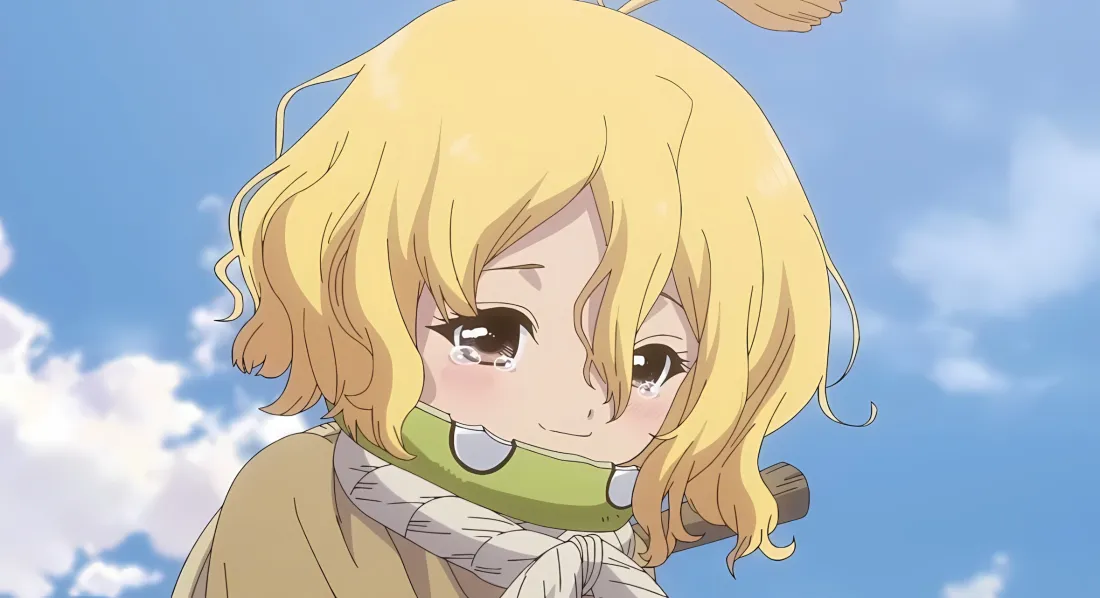 2k石纪元壁纸｜蓝天背景图片 - 金发少女「哲风壁纸」