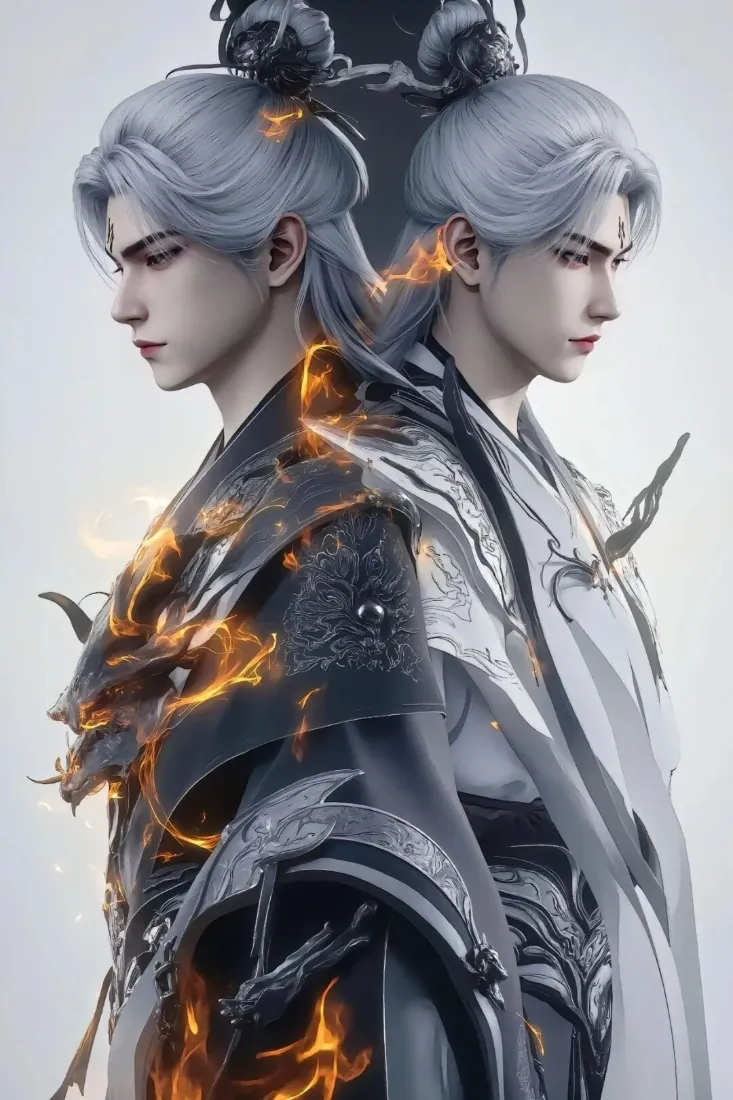 仙逆手机壁纸｜古风玄幻背景图片 - 银发双生「哲风壁纸」