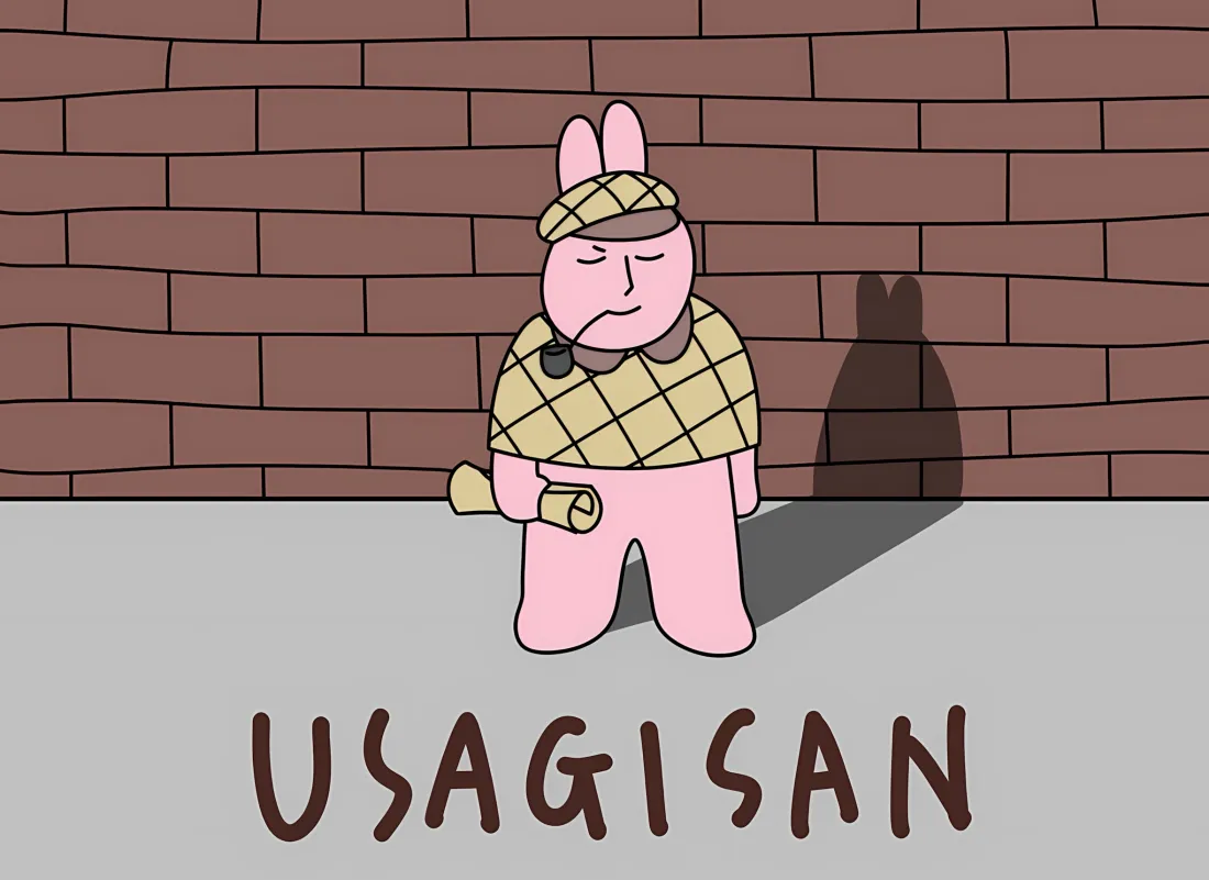 2k粉红兔壁纸｜砖墙背景图片 - 侦探兔「哲风壁纸」