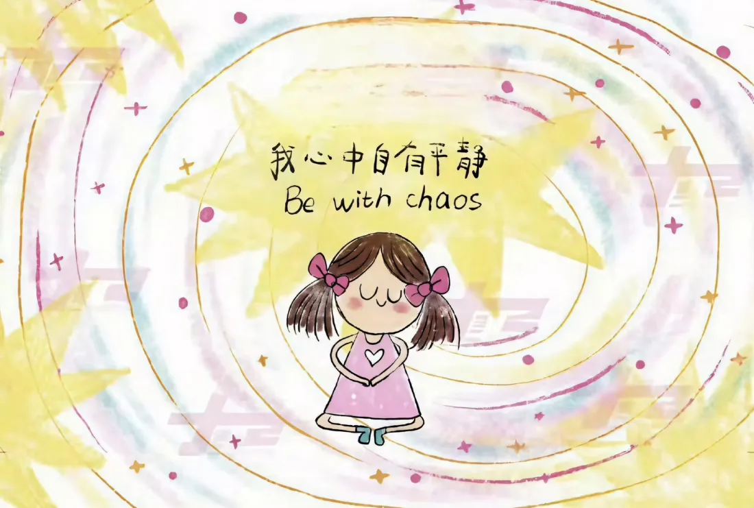 2k卡通女孩壁纸｜漩涡星星背景 - 治愈系可爱「哲风壁纸」