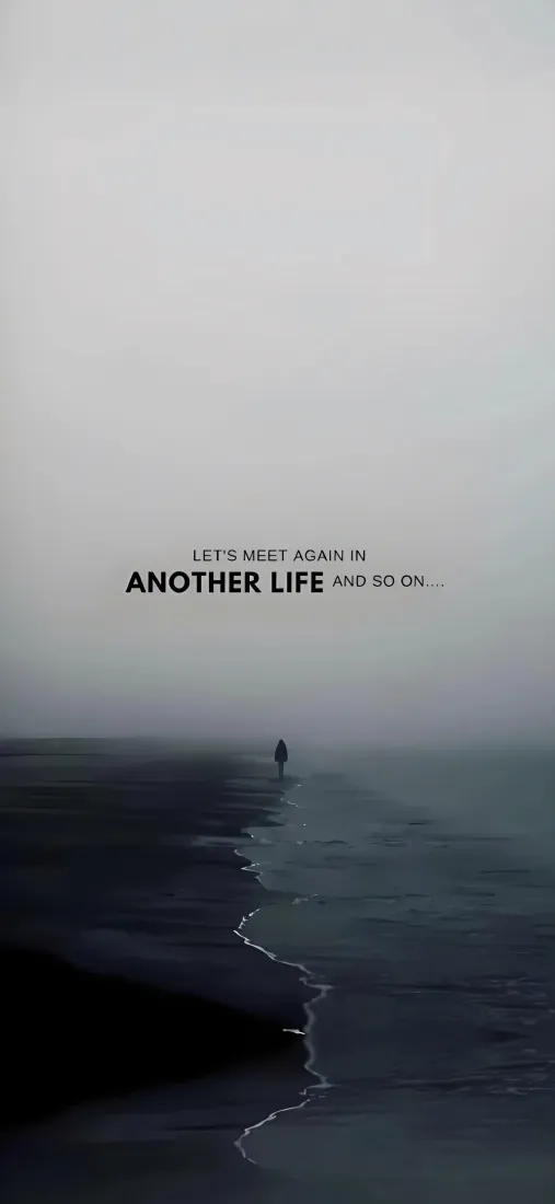 ANOTHER LIFE手机壁纸｜海边背景图片 - 极简灰调「哲风壁纸」