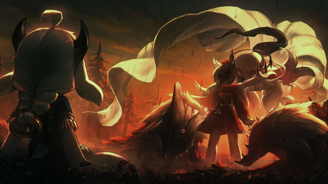 3k兽人异世界战斗壁纸｜暗黑背景 - 奇幻冒险「哲风壁纸」