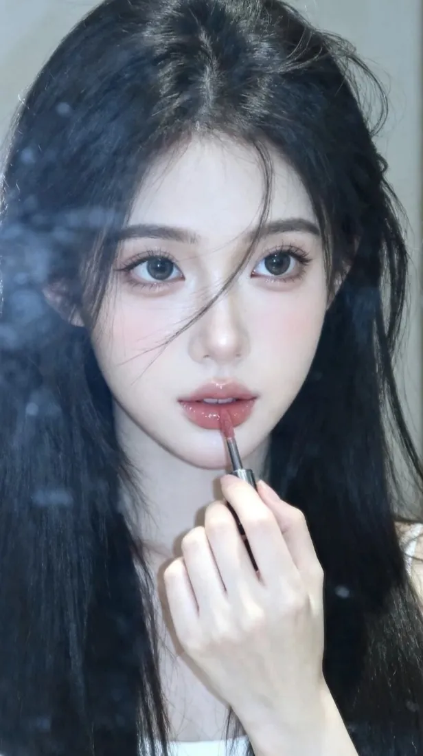 黑衣美女手机壁纸｜Ios背景图片 - 美妆「哲风壁纸」