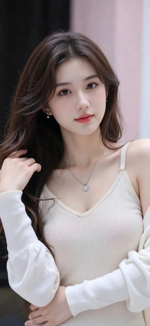 白衣美女手机壁纸｜深景背景图片 - 气质优雅「哲风壁纸」