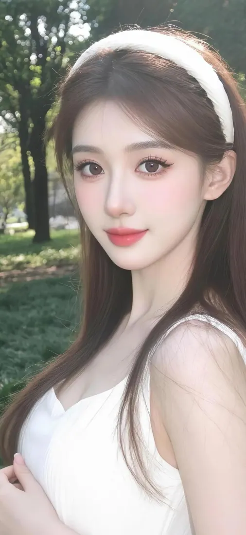 白衣美女手机壁纸｜自然背景图片 - 清新「哲风壁纸」