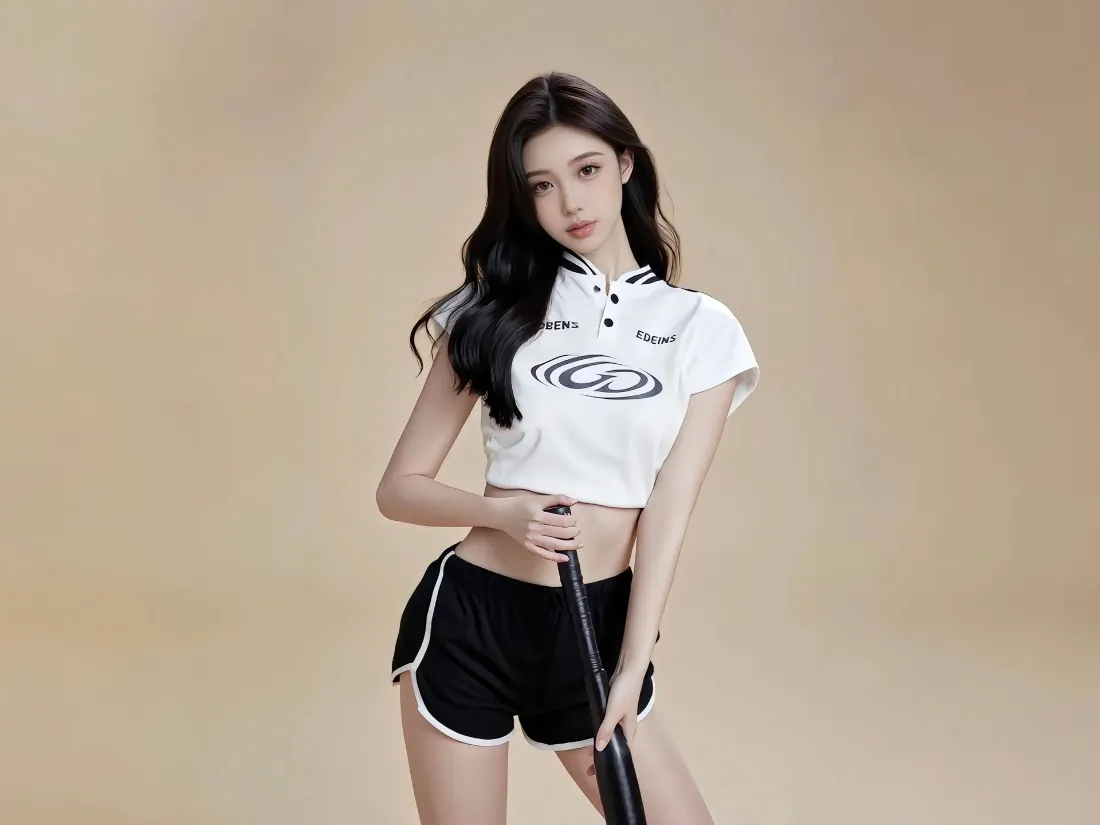 2k时尚美女壁纸｜浅棕背景 - 潮流穿搭「哲风壁纸」